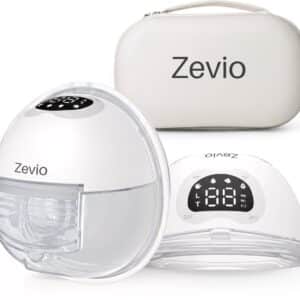 Zevio Elektrische Draadloze Borstkolf - Handsfree & Draagbaar - BPA-Vrij - 4 Modi & 12 Zuigniveaus - Dubbele Borstkolf - Ultra Stil - Complete Set met Hardcase- 2 Stuks