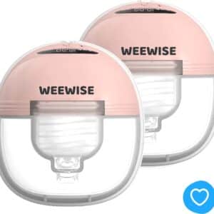 Weewise Milk Elektrische Draadloze Borstkolf - Borstkolf- Elektrische Borstkolf – Handsfree Borstkolf – Borstkolf Electrisch Set – Draadloze Borstkolf – Breast Pump – Draagbaar – Handsfree & Draagbaar – BPA-Vrij – Dubbele Borstkolf – Incl. 4 maten