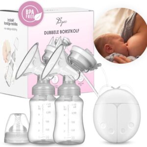 BYER Elektrische Dubbele Borstkolf Kolfapparaat - Luxe Comfort Kolfset - 2X Babyfles/Kolf - 100% BPA-Vrije Borstpomp - 150 ml