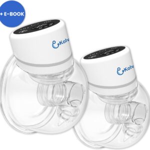 Kolvy® Pro Draadloze Elektrische Borstkolf - Dubbel - Intelligente Kolfapparaten - Handsfree Breast Pump - Incl. E-Book Borstvoeding - 4 Modes & 12 Levels - USB Oplaadbaar - Incl. 3 Maten