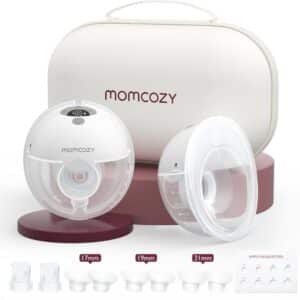 Momcozy M5 Handsfree Borstkolf - 2 stuks - Inclusief verschillende borstschild inserts - Extra stil en compact - Elektrisch - Grijs