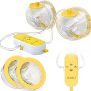 Duraful Draadloze Elektrische Borstkolf – Inclusief 2 opzetstukken, Keycord & 10 Melkzakjes / Handsfree / Anti-terugstroom / USB-C Oplaadbaar / Borstkolven / Borstvoeding / Kolfapparaat / Kolfapparaten / Handkolf / Babyvoeding