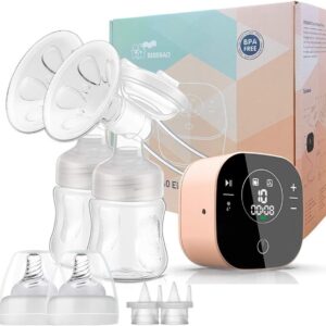 Elektrische dubbele melkpomp, borstkolf met 2 modi en 10 standen, ultra-stille oplaadbare borstkolf voor onderweg en thuis