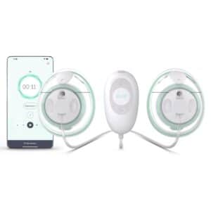 Elvie Stride Double - Handsfree Elektrische Borstkolf - Ziekenhuiskwaliteit - Dubbele Borstkolf - 150 ml Capaciteit per Cup - App-gestuurd - Complete Set