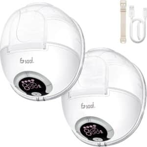 Elektrische Draadloze Borstkolf - set van Twee - Handsfree - Oplaadbaar - 4 Standen - Wit - van Saaf