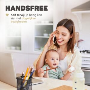 Vulpes Goods® BabyCare - Handsfree Borstkolf - Elektrische Draadloze Borstkolf – Dubbele Borstkolf - Draagbaar & Handsfree - BPA vrij - Met 60 Moedermelk bewaarzakjes, Reistas, Tepelmaat meter & Borstschildverkleiners - PRO versie