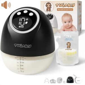 Twinky® Elektrische Borstkolf – Volledige Kolfset Incl. 5x Moedermelk Bewaarzakjes – Handsfree, Geluid- & pijnloos, BPA Vrij - Moedermelk Machine voor Baby’s