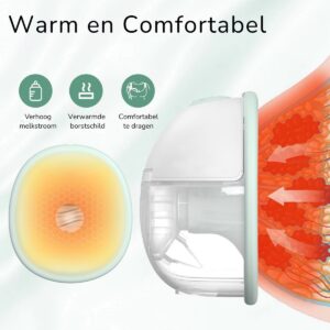 SAHLA Draadloze Dubbele Borstkolf – Verwarmde Borstschilden (38°C) – Fluisterstil <45 dB – Inclusief Koeltas, Flesjes, Melkbewaarzakjes & 3 Inzetmaten – Comfortabel Kolven Thuis, Werk & Onderweg