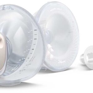 Philips Avent Dubbele Opvangcups – Voor Handsfree Kolven | Ultralicht & Draagbaar | SkinSense Siliconen voor Comfortabele Pasvorm | Transparante Cups voor Optimale Controle SCF439/01