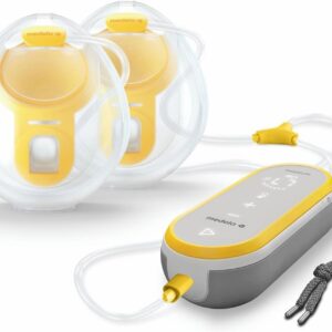 Medela Freestyle Hands-Free borstkolf – Dubbele elektrische handsfree borstkolf – Draagbaar - Transparant/Geel – Inclusief oplaadbare accu