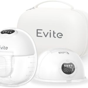 Evite Elektrische Draadloze Borstkolf Maxi – Handsfree & Draagbaar – BPA-Vrij – Dubbele Borstkolf – Met E-book - Inclusief Tas - Wit