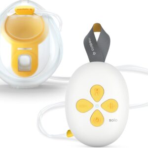 Medela Solo Hands-Free borstkolf – Enkele elektrische handsfree borstkolf – Draagbaar - Transparant/Geel – Inclusief oplaadbare accu
